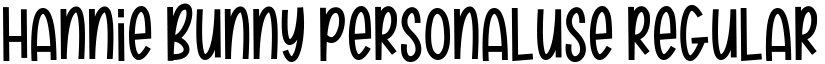 Hannie Bunny personaluse Regular font