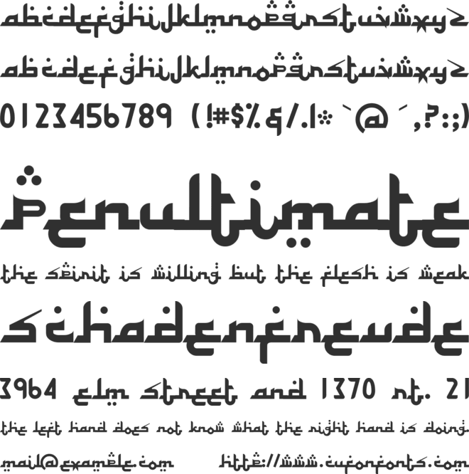 Alhambra font preview