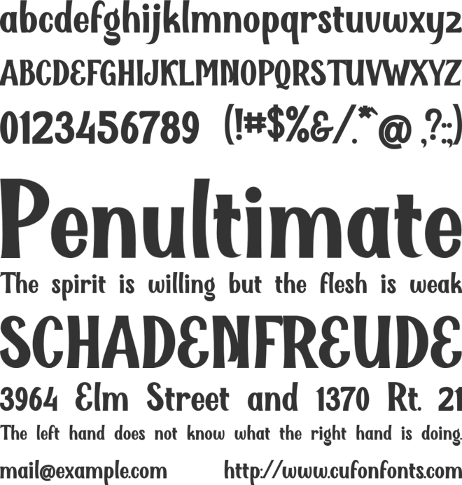 Qallégro font preview