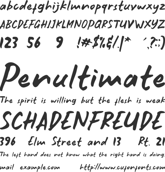 Sweet Birthday font preview