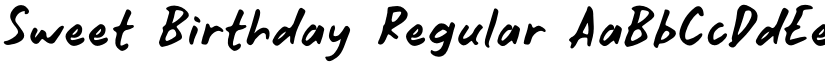 Sweet Birthday Regular font