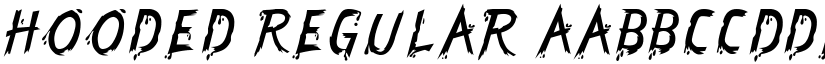 Hooded Regular font