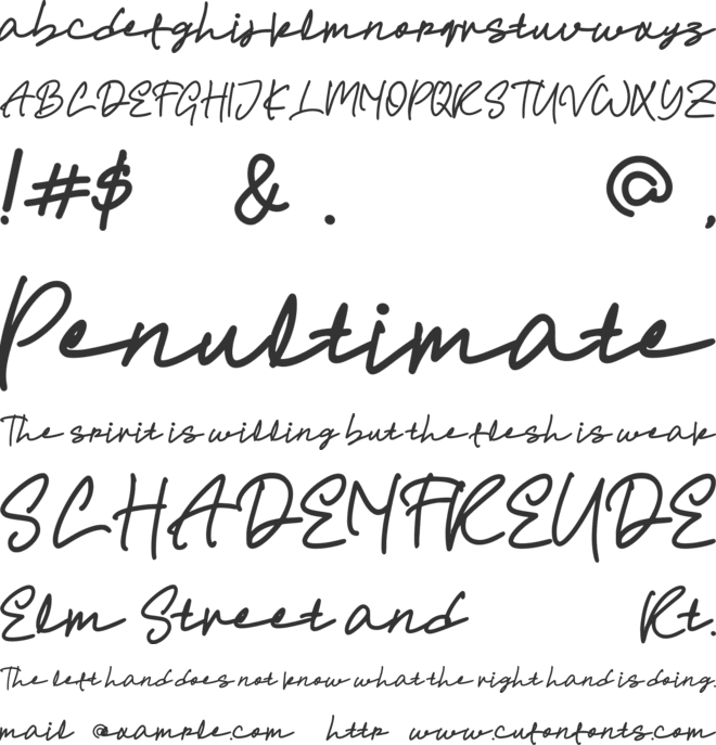 No More Nich font preview