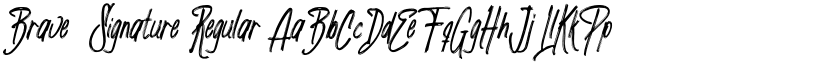 Brave_Signature font download