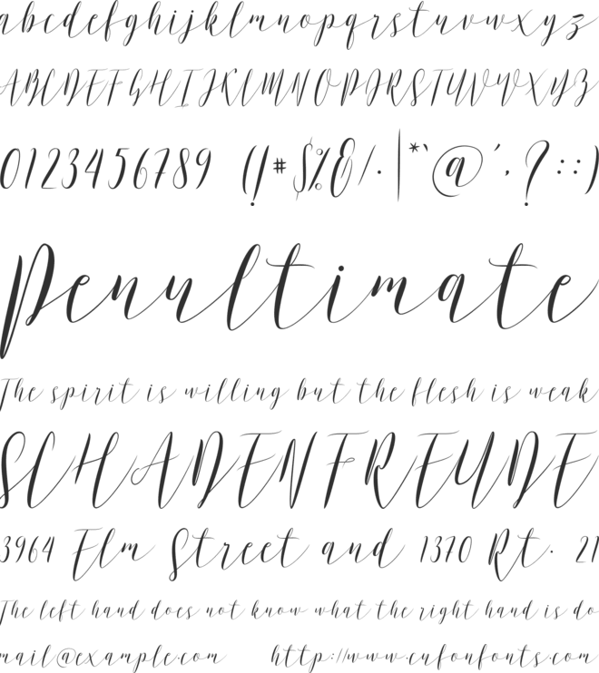 Murano font preview