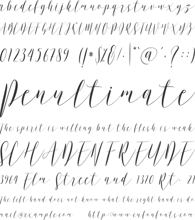 Murano font preview