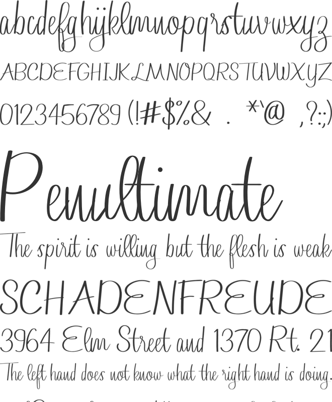 Lamany font preview