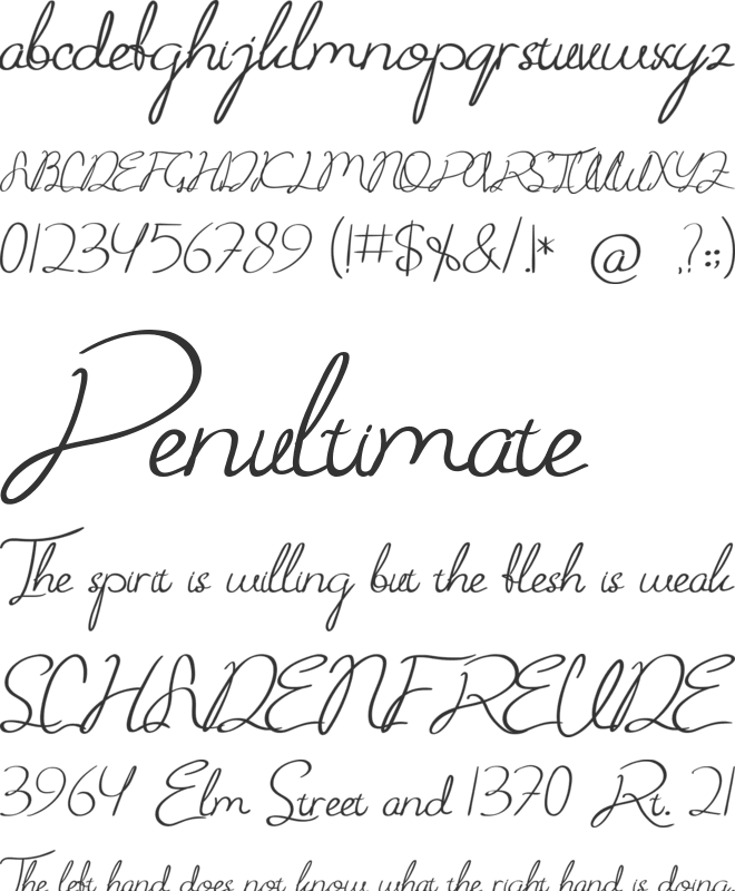 Aliya jayner font preview