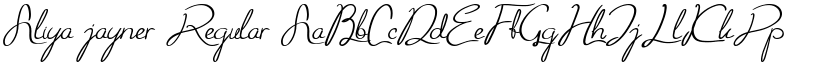 Aliya jayner Regular font