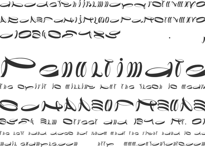 Danzante typeface font preview