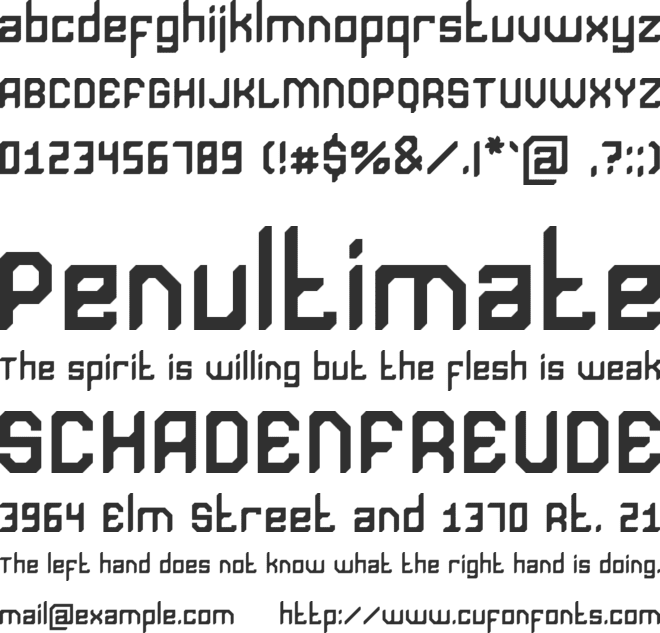 Monolith font preview