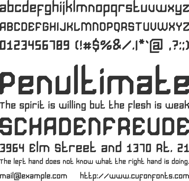 Monolith font preview