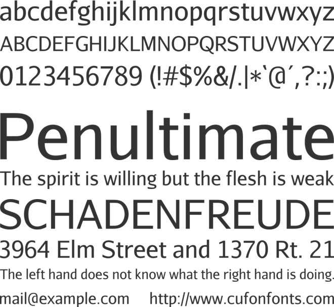 Aurulent Sans font preview