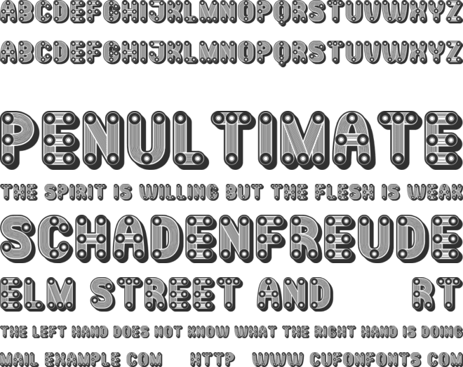 Mangalica font preview
