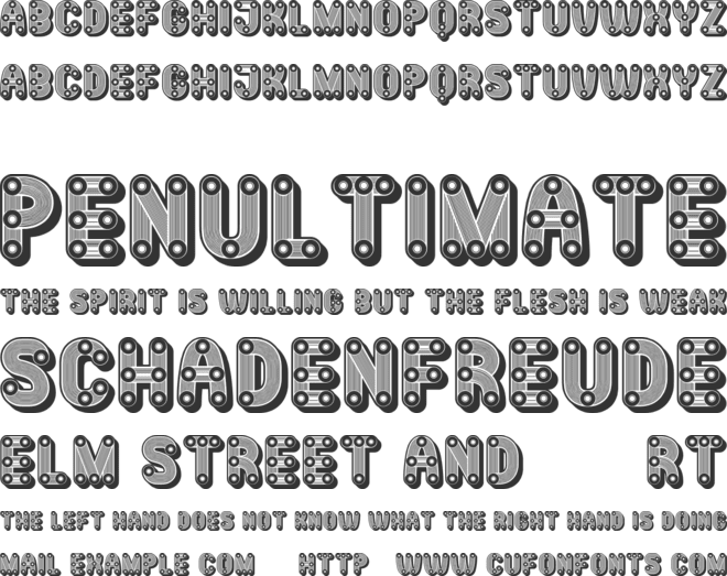 Mangalica font preview