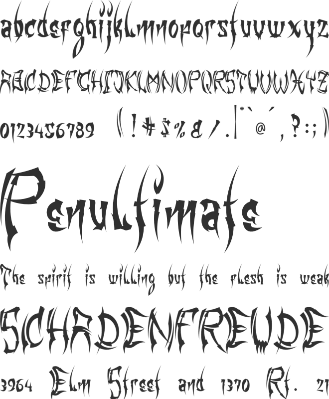 Kingfire font preview