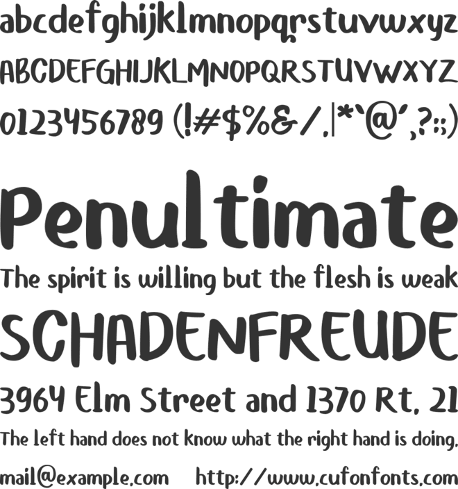 Limonea font preview