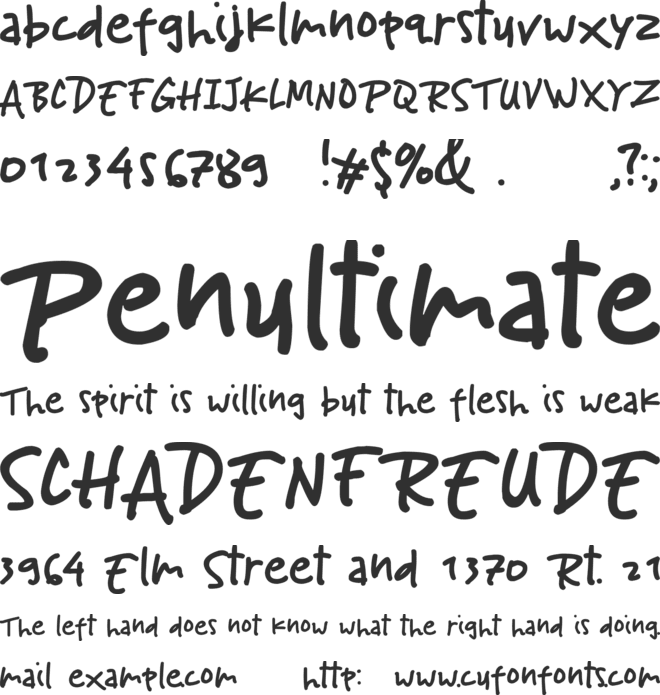 Scribble Child font preview