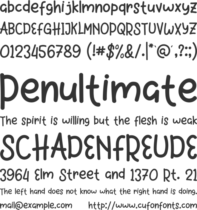 Holiday Song font preview