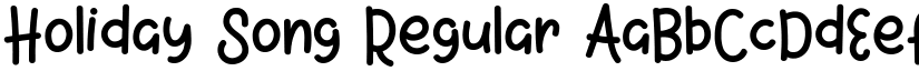 Holiday Song Regular font