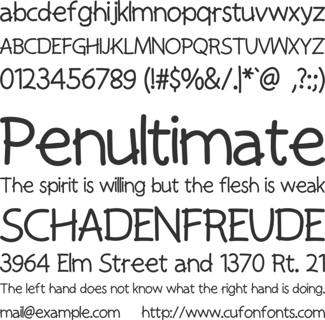 melunasi font preview