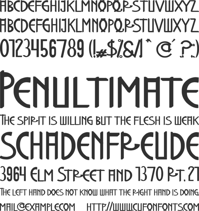 TanQiwing font preview