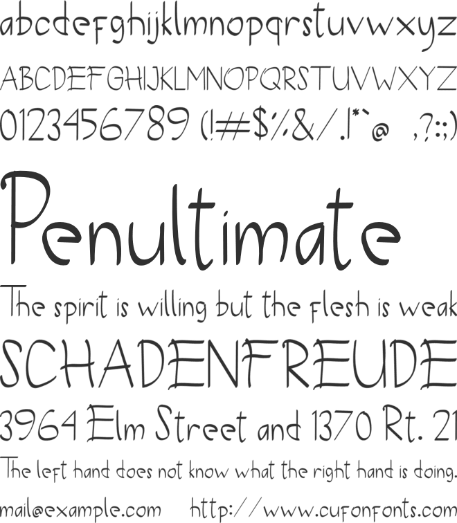 Vickydian font preview