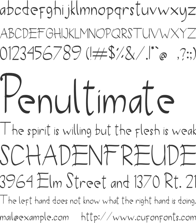 Vickydian font preview