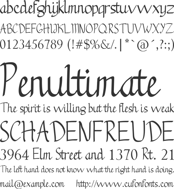 Bleddug font preview