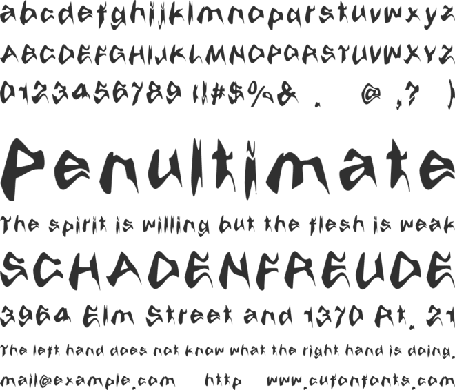 Harley Q font preview