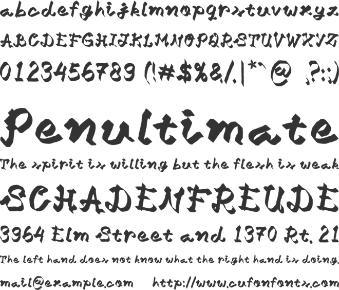 Goreng font preview
