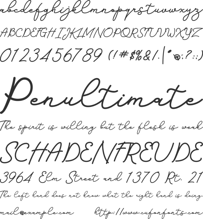 petrichor font preview