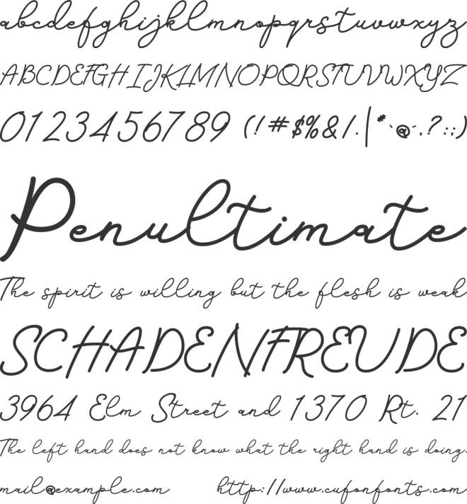 petrichor font preview