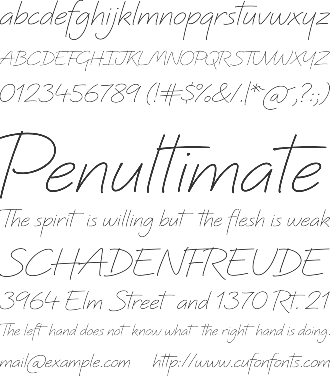 Quinzey font preview