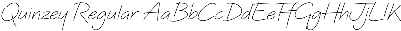 Quinzey Regular font