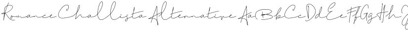 Romance Challista Alternative font