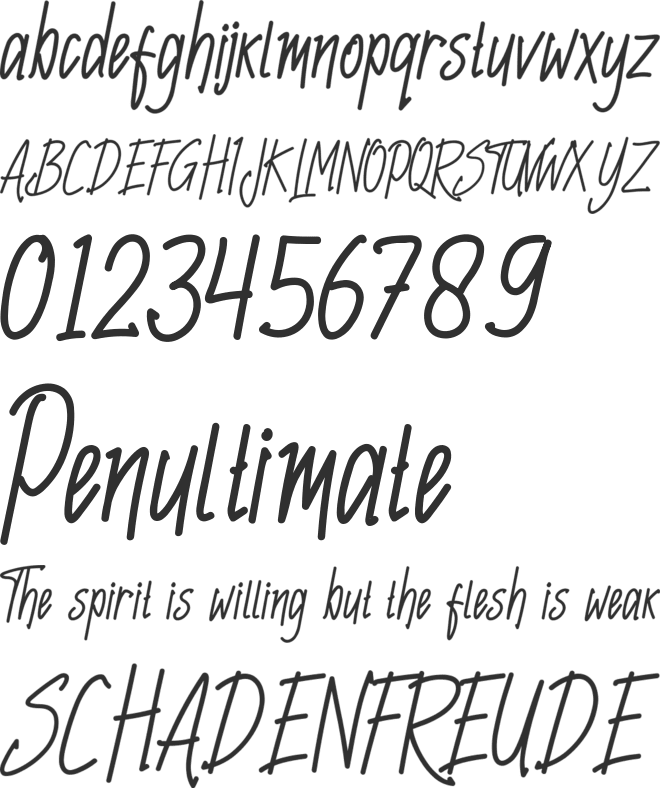Andeldow font preview