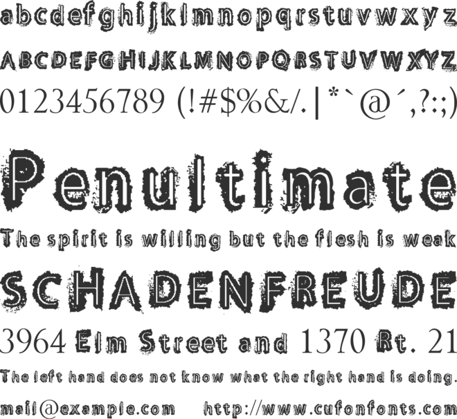 MAROON font preview
