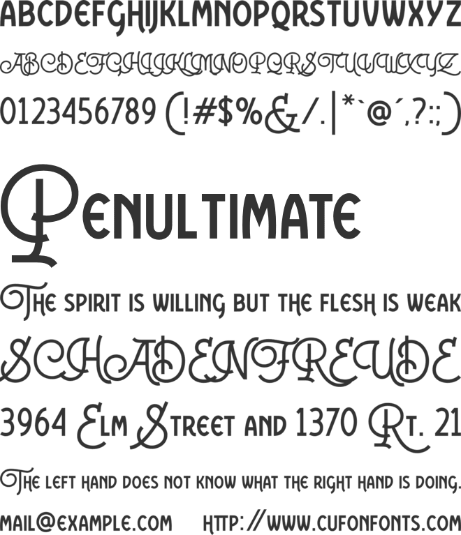 Colgneries font preview
