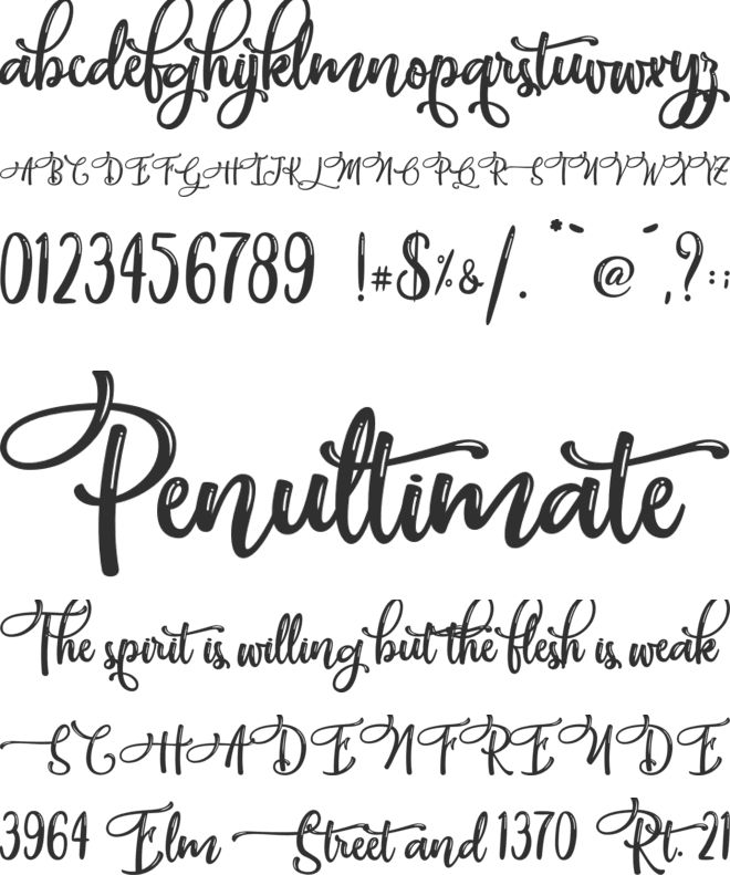 Handy Ink - Personal Use font preview