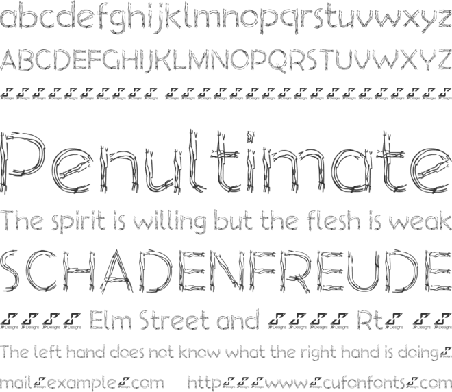 JP TRAZOS font preview