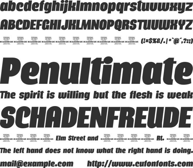 Querino Sans PERSONAL USE font preview