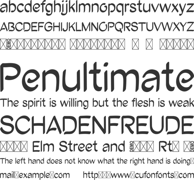 Dyobar font preview