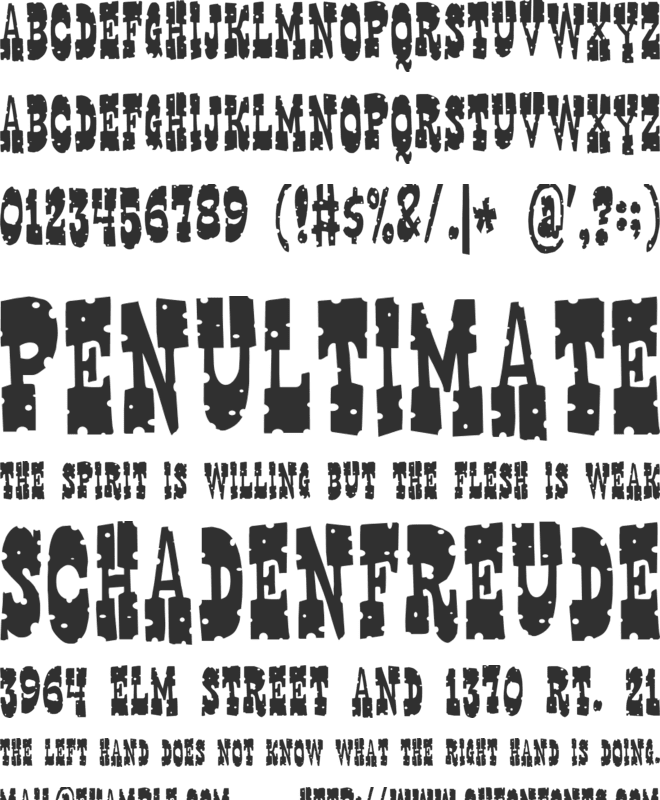 Gringo Nights font preview