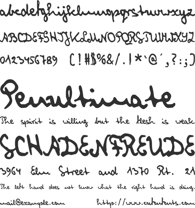 zai Cryptologist's Handwriting 1905 font preview