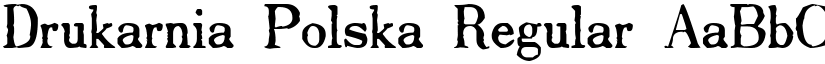 Drukarnia Polska Regular font