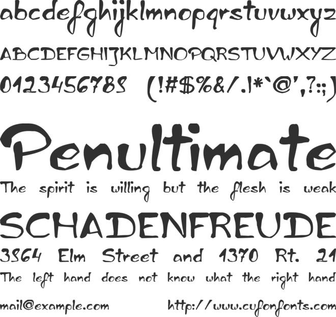 zai Ed Sloppy Handwritten font preview