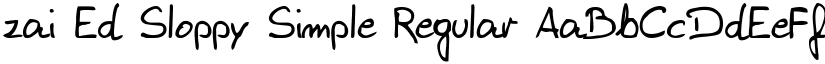 zai Ed Sloppy Simple Regular font