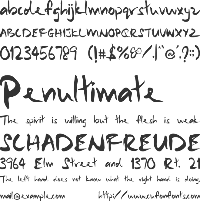 Samurai Warrior font preview