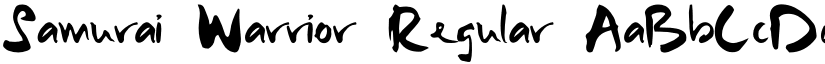 Samurai Warrior Regular font